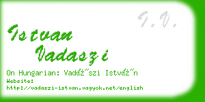 istvan vadaszi business card